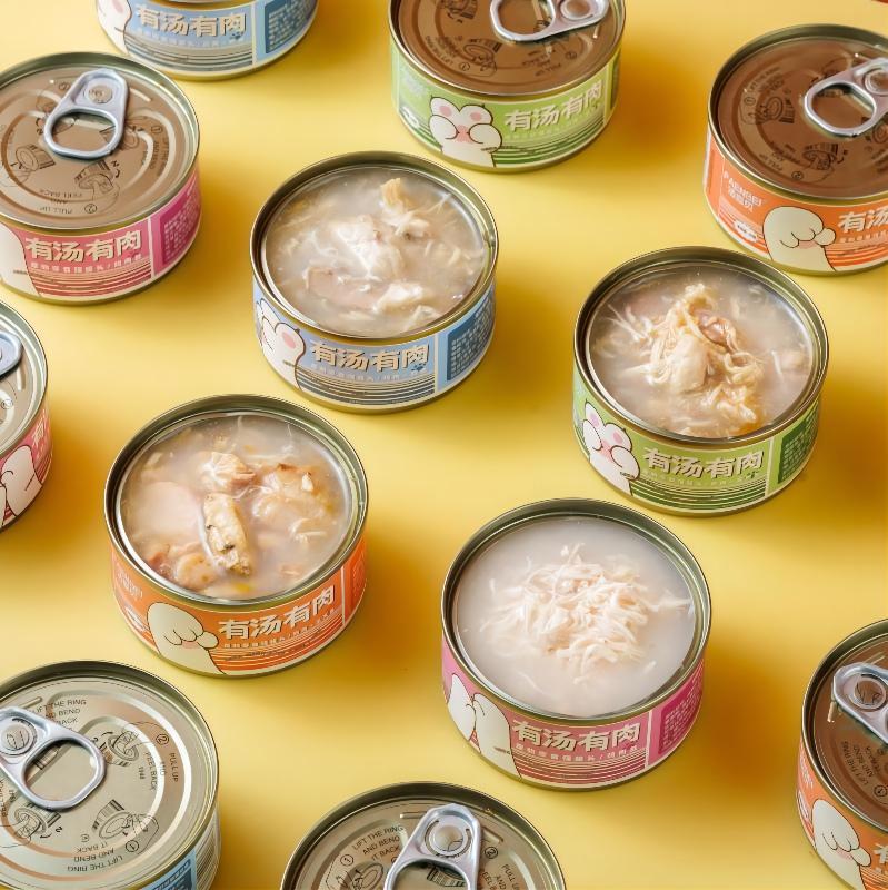 Farnell Cat Can Food Wholesale Pet White Meat Can Food Kitten Snacks Wet Food Thick Soup White Meat 85g 170g