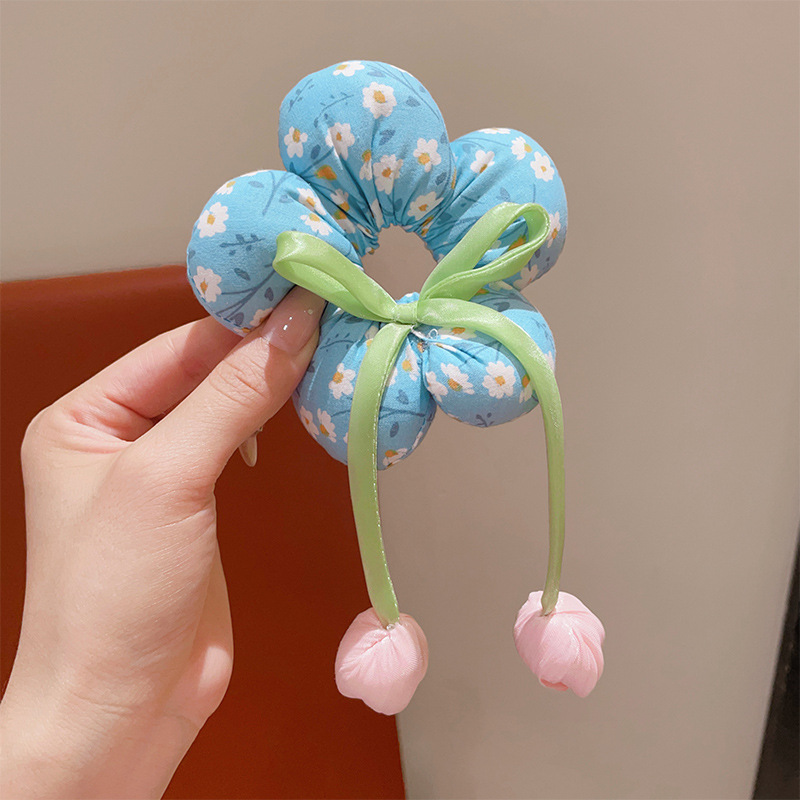 Mickey culo, lunares, flores, círculos para el cabello del intestino grueso, linda cabeza de bola, cabello de placa de dibujos animados, tocado de sentido avanzado, cuerda para la cabeza de felpa