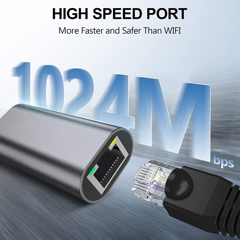ネットワークポート USB3.1 外部ネットワークケーブル変換インターフェイス 1G 高速 typec アルミシェル RJ45 有線コンバータ携帯電話|undefined