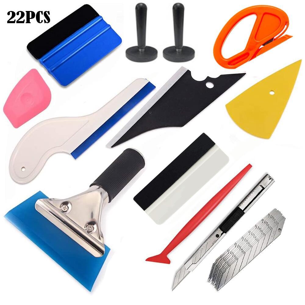 22件套汽车改色贴膜收边工具缝隙施工刮板 改色隐形车衣工具套装