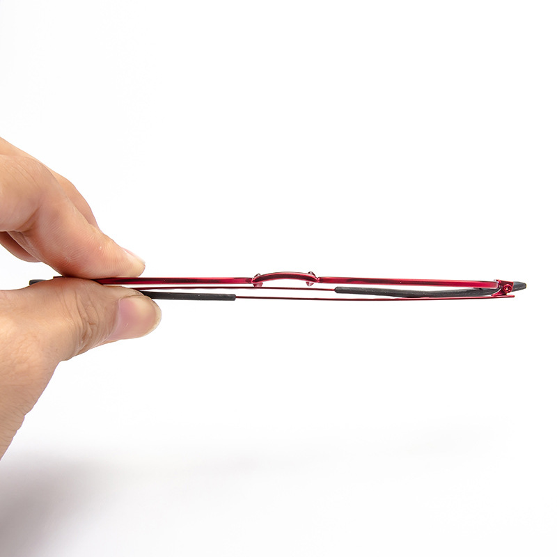 2022 nuevas gafas de teléfono móvil anti-marco de metal ligero azul soporte portátil gafas de lectura exquisitas de las mujeres gafas de lectura al por mayor