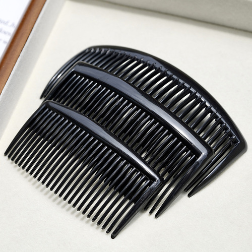 Classic plastic bangs hair comb, square dance comb, hair clip, simple headdress, round tooth comb hair accessory
