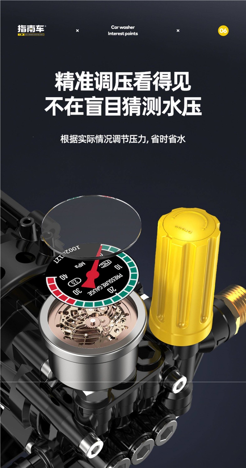Guizhancheng Household High-Pressure Car Washer Water Pump 220V High-Power Portable Car Washing Water Gun Magic Cleaning Machine