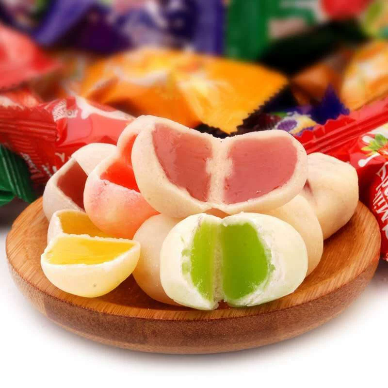 Гонконг импортированное сэндви-фруктовое молочное бафе шарики улитка для отдыха свадебная сладость 500 грамм