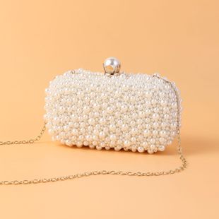 2022 New Style Pearl Evening Bag Party Cheongsam Pearl Clutch Bag Banquet Bag High-end Handmade Beaded Bag