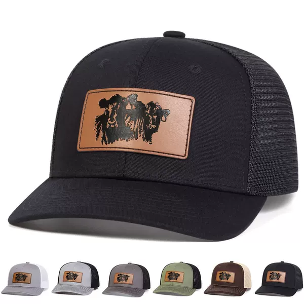 Cross border farm bull embroidery baseball net cap, country style fashion outdoor sports accessories for outdoor