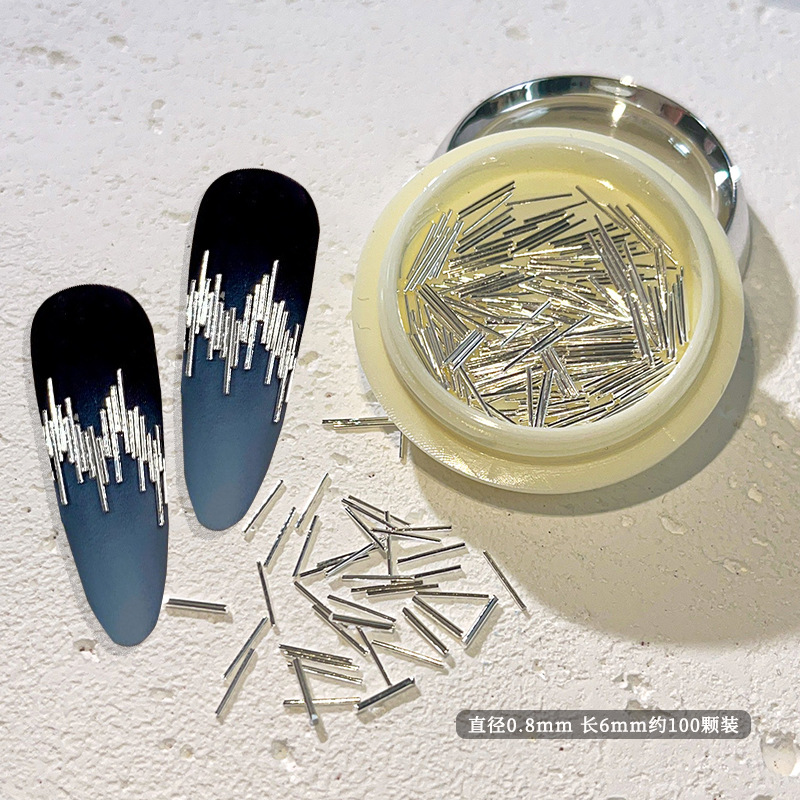 Estilo explosivo hilo de seda reflectante joyería de uñas pegatinas en relieve club nocturno ultrafino Bengdi intermitente hilo de seda largo accesorios de uñas