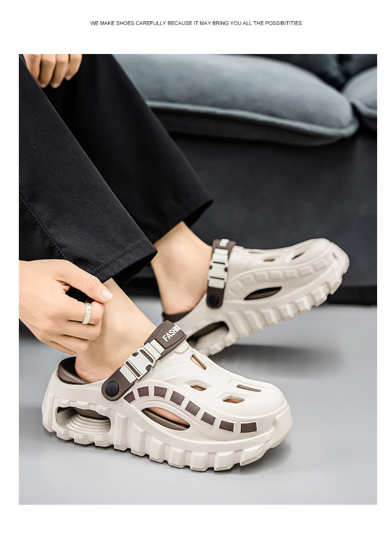 Herr sommar kuddade tofflor halkfria strand sandaler_voghion.com