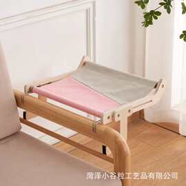跨境木质猫床四季通用猫吊床猫咪木质挂床 猫挂床便捷式固定支架