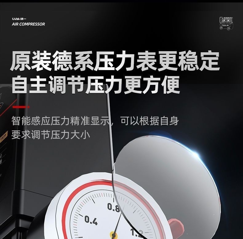Industrial-grade air compressor, small 220v air pump, oil-free woodworking low-noise portable air compressor