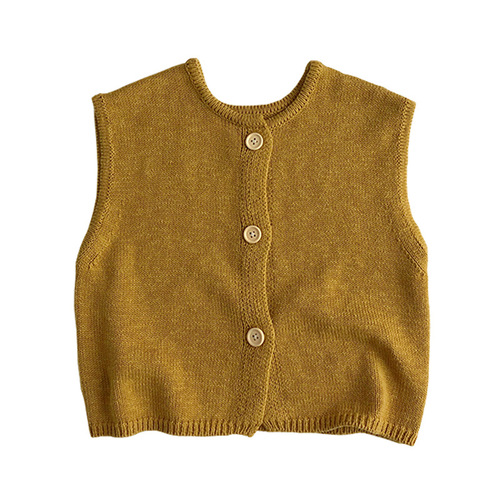 Simple heavy industry~Japanese retro vest~Korean style children's sweater, fashionable men's and women's trendy knitted versatile waistcoat