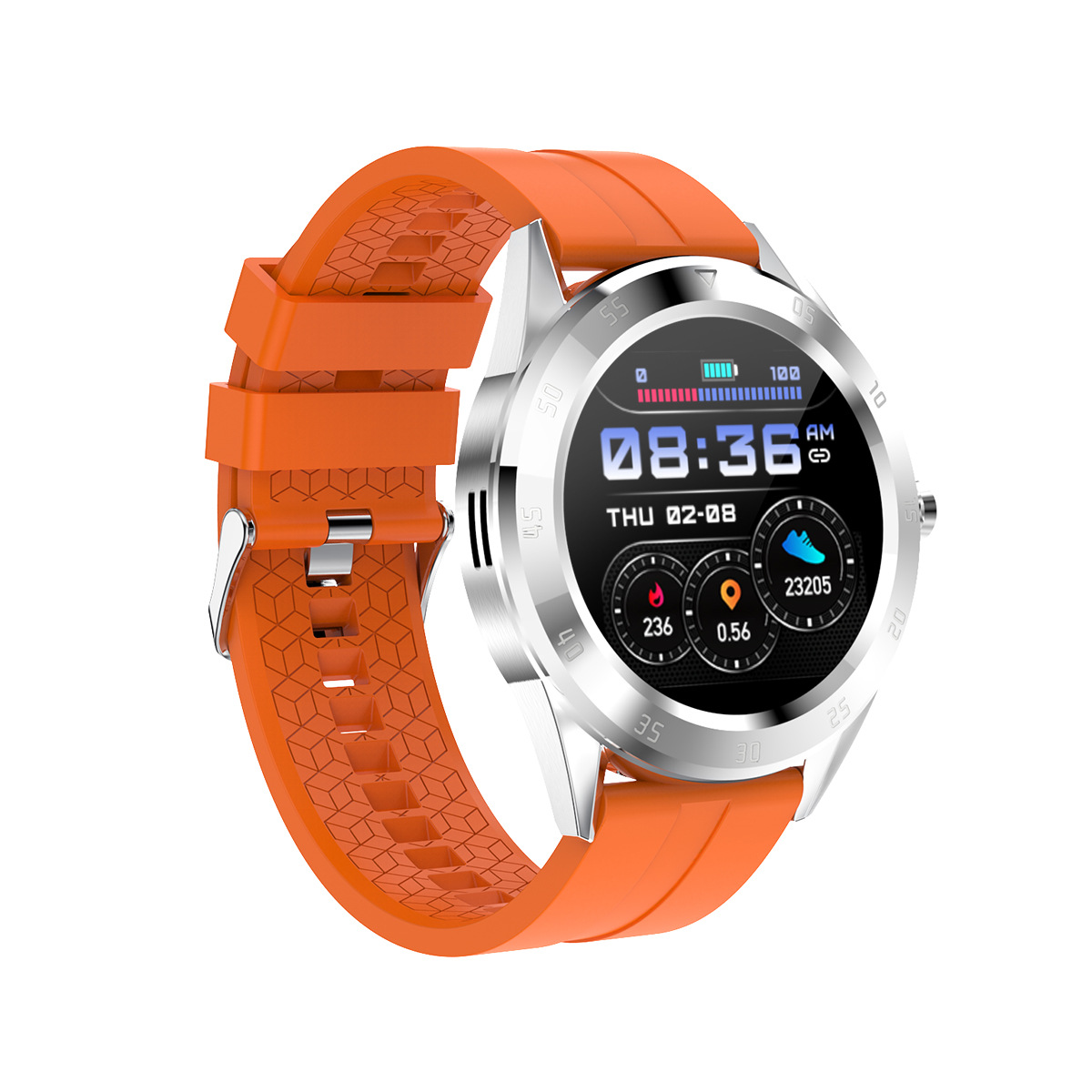 跨境专供圆屏智能手环蓝牙手表女士男性心率运动手环smart watch