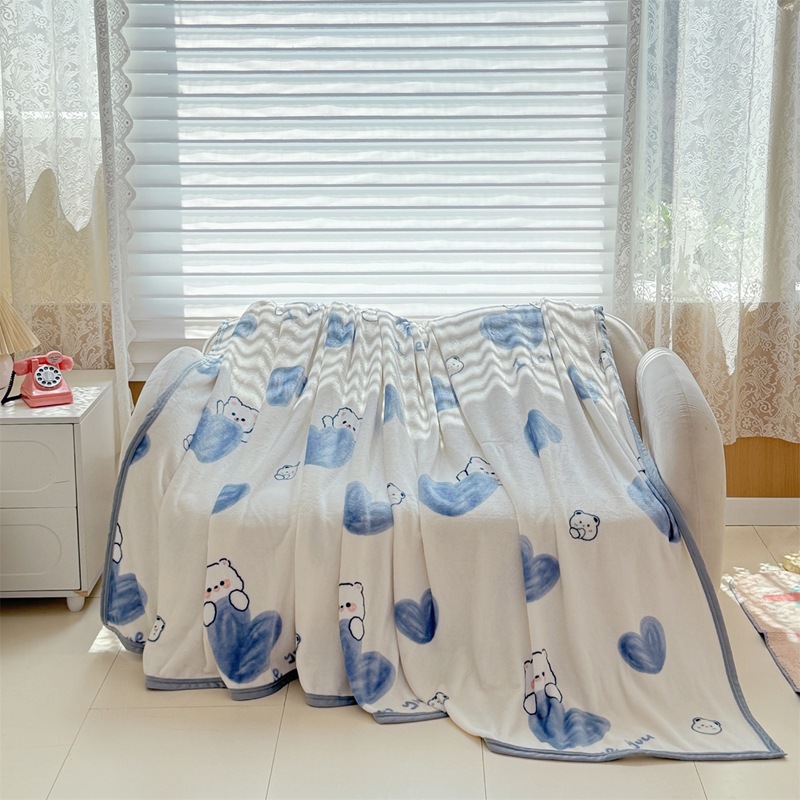 Nórdico flange mantas de peluche doble cara gruesa animación cuatro estaciones mantas de sofá general mantas de siesta mantas de piel