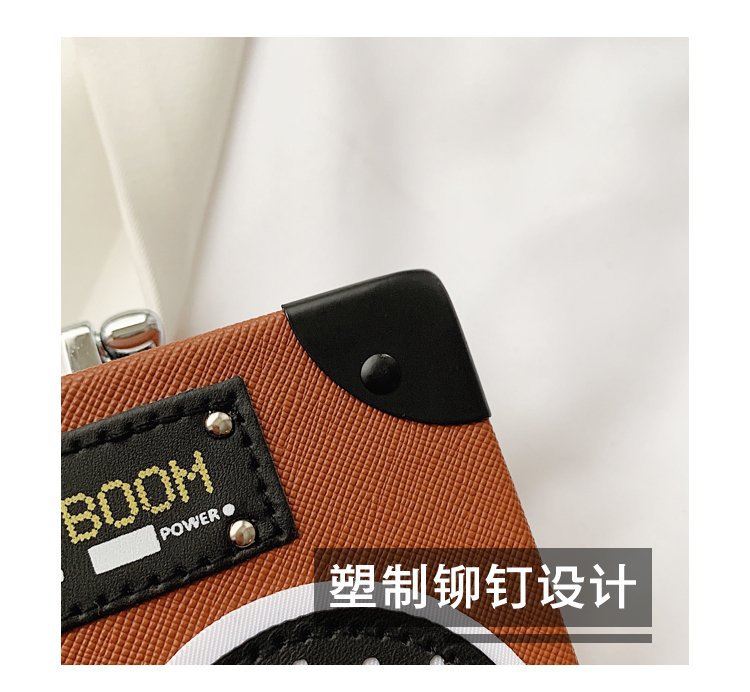 262g Weight Pu Leather Lining Material Zipper Closure Type Single Shoulder Strap Strap Type Crossbody Bag Bags Type Casual Occasion Polyester Material Camera Pattern All Seasons Season Women's Gender Streetwear Style Square Shape Light Brown, Red, Black Color Small Size Small Streetwear Zipper Crossbody Bag Creative Personality And Funny Handbag 6