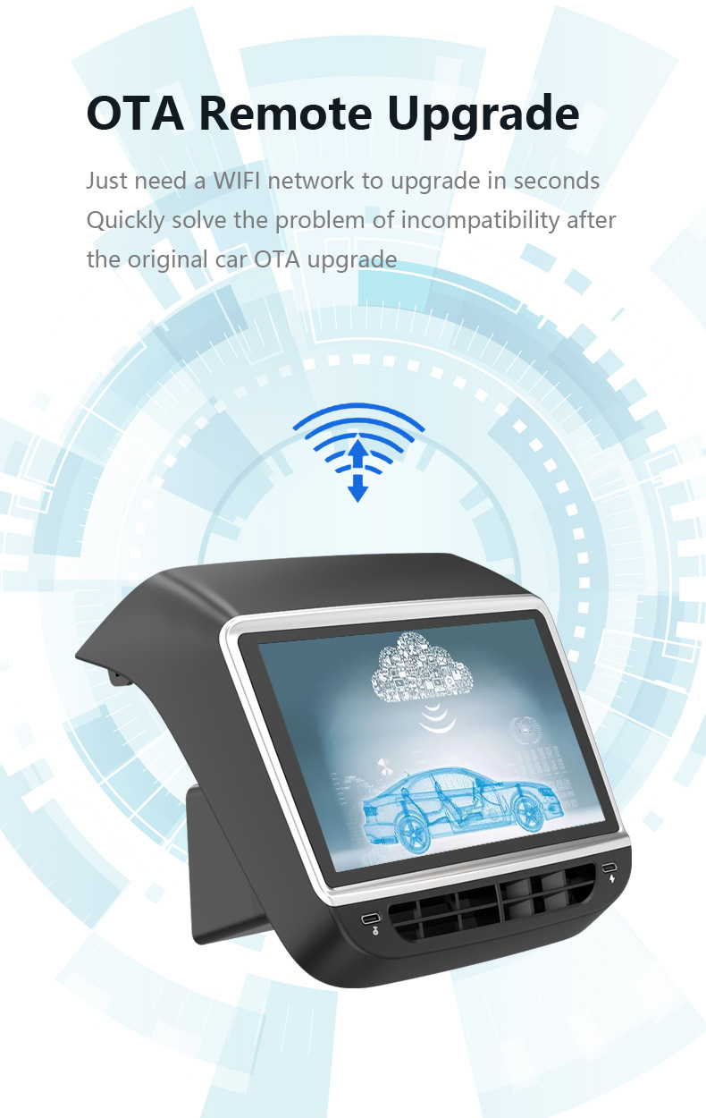 Suitable for Tesla Model Y/3 rear entertainment air conditioning control modified Android display screen QCM6125