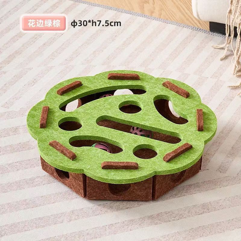 新品猫玩具自嗨解闷神器宠物猫掏掏乐逗猫用品毛毡滚筒逗猫铃|undefined