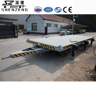 20吨平板拖车 双向牵引平板拖车 厂内转运托盘车 厢式拖车