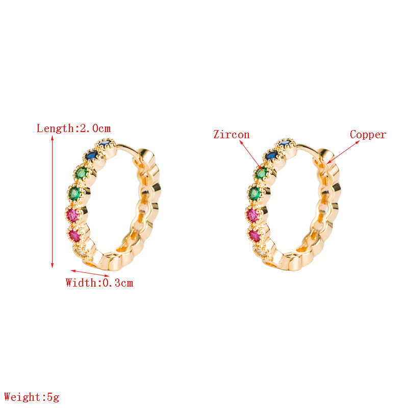 Fashion Copper Micro-inlaid Zircon Earrings display picture 1