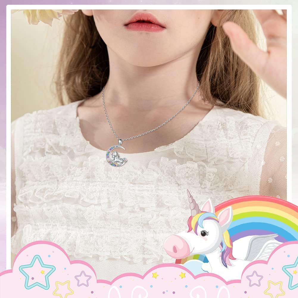Heißer Verkauf Cartoon Einhorn Legierung Halskette, Nette Regenbogen Pony Schmuck Zubehör, Mädchen Geburtstag Geschenk_voghion.com