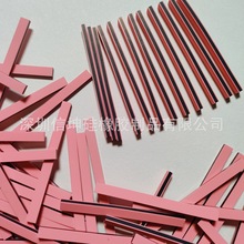 斑马条硅胶防震垫红色双包发泡条双面刷白油导电胶条透明夹层条