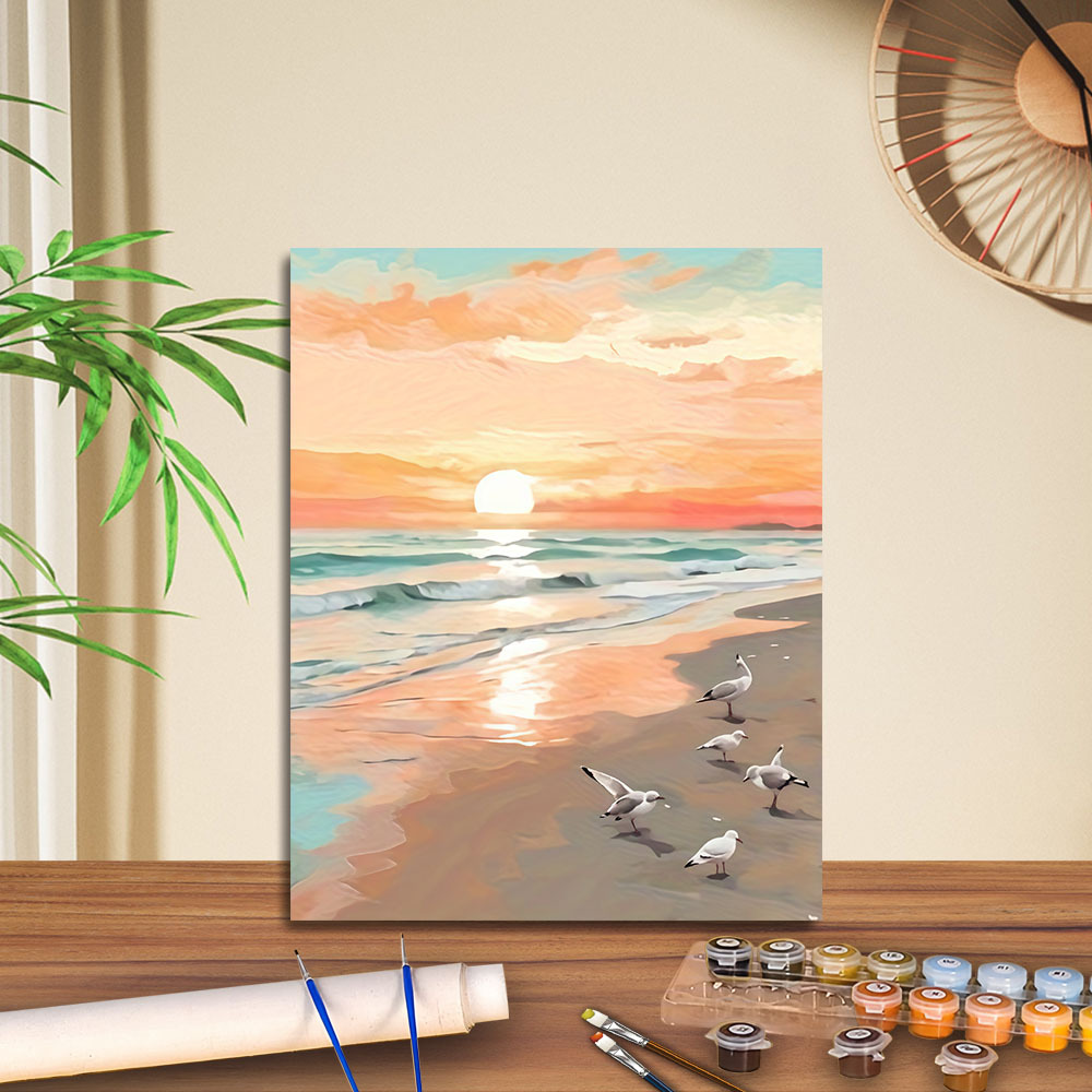 Transfronterizo jitdiy agente de pintura al óleo digital fabricantes al por mayor artesanal amazon pintura al óleo decorativa barraca de relleno