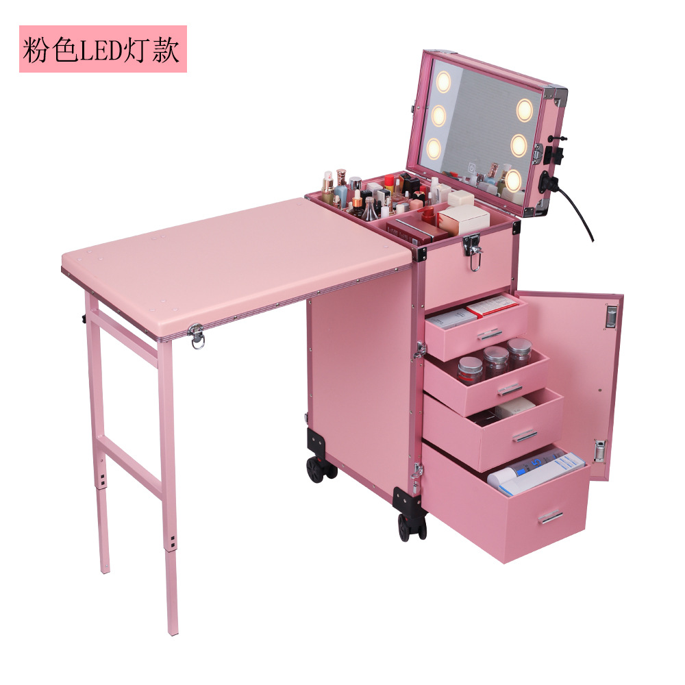 Caja de maquillaje de gran capacidad, multifuncional, ideal para cosméticos y manicura, calidad premium