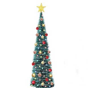 Cross-border New Christmas Decorations Home Encrypted Christmas Tree Folding PVC Flocking Tree Package Ornaments Wholesale