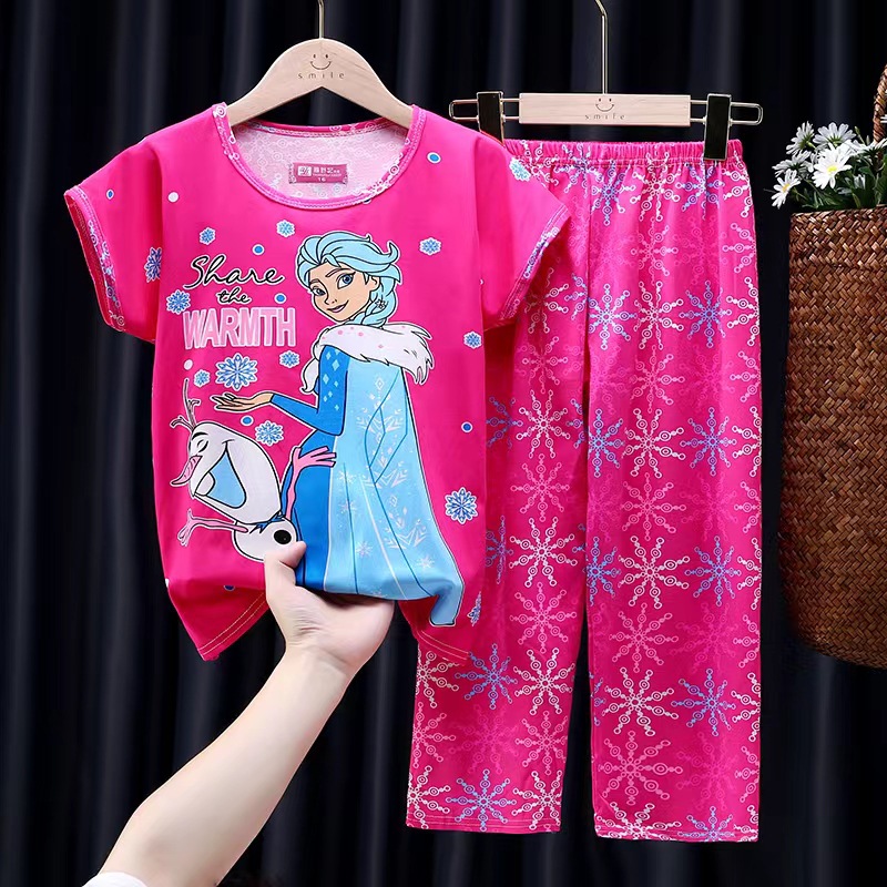 Z-conjunto largo corto-princesa nieve rosa roja