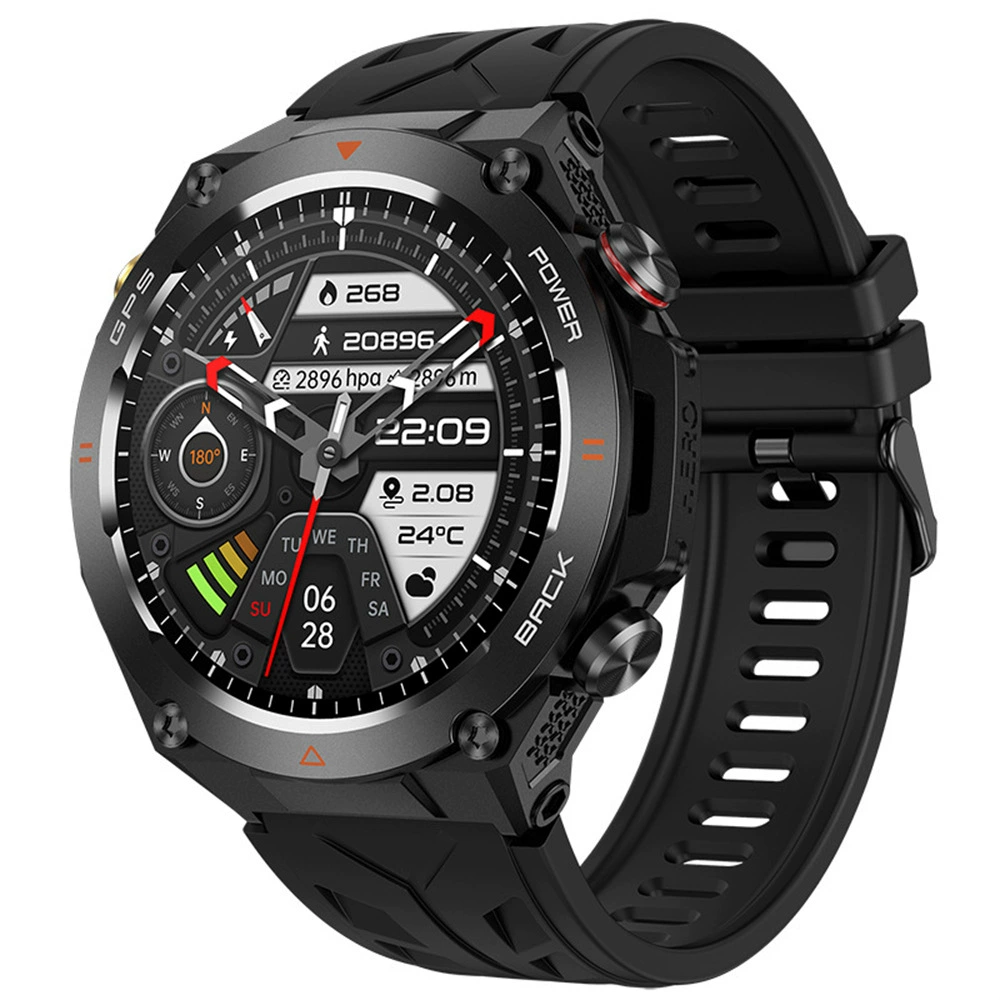 Кросс-бордёр KC82 умные часы сердечный ритм GPS высота давление воздуха Bluetooth голосовой помощник спортивные часы на открытом воздухе