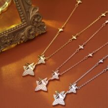 杨紫同款双流星可调节项链铜镀18K真金小众轻奢个性高级感项链女