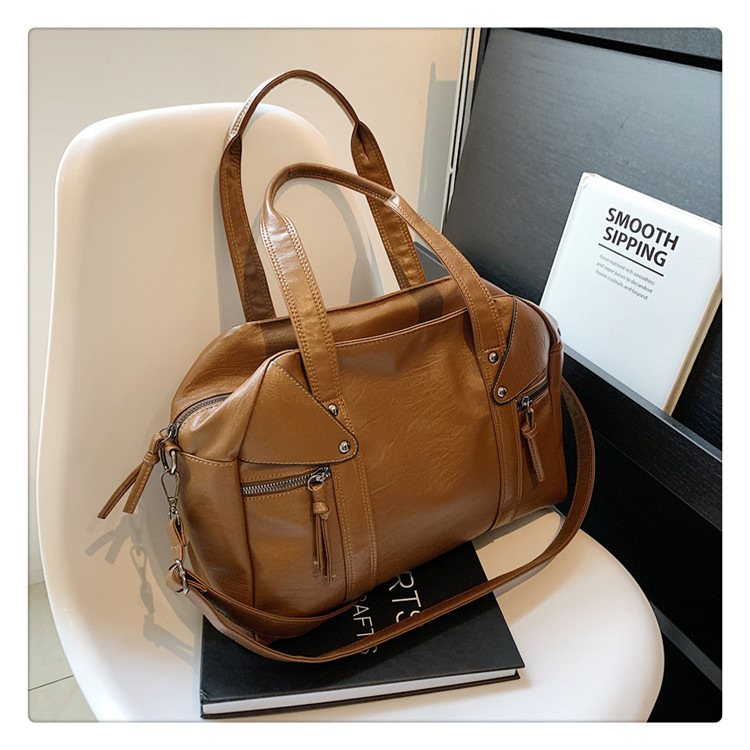 European and American cross-border fashion women's bag 2024 Spring new women's handbag, single-shoulder crossbody bag, simple tote bag undefined