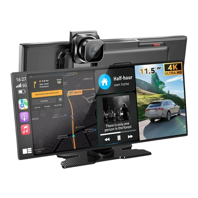 Cross-Border New 11.5inch In-Cell Integrated Screen Wireless Carplay Navigation Recorder Does Not Block the Driver's View (Simsiz CarPlay və Android Auto) - 115inch-double-recording