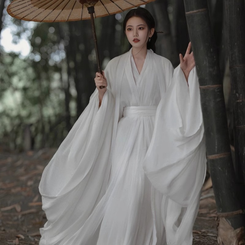 Han Yu Kui's Original Hanfu for Women in the Style of the Wei and Jin Dynasties, 2026 New Spring and Summer Model, National Style Wide-Sleeved Flowing Fairy Dress, Ethereal Ancient Costume