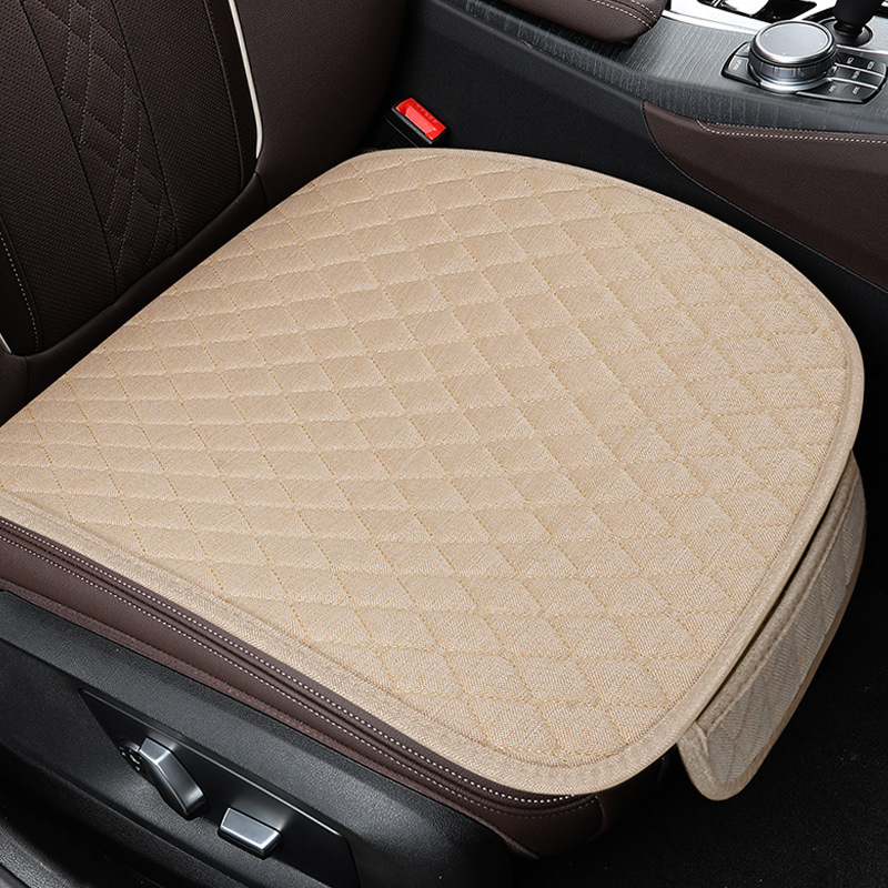 Cojín de coche cuatro estaciones Universal de una sola pieza transpirable sin respaldo de tres piezas verano fresco cojín trasero cojín de asiento de coche funda de cojín