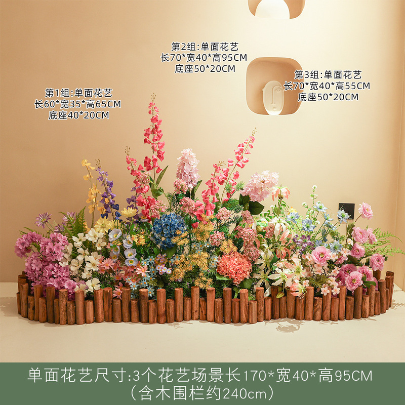莫奈花園シミュレーション花偽緑植造景組合せ室内高級バイオニクス植物ショーウインドー装飾景観置物|undefined