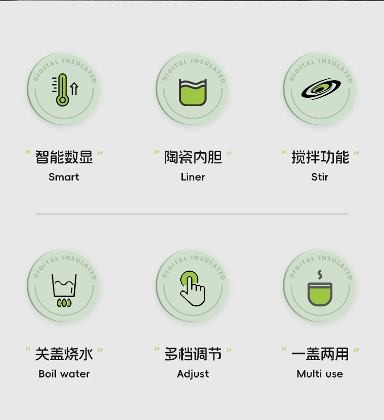 New Portable Car-mounted Stirring Heating Stirring Cup Household Car Truck Kettle Small Power Electric Heating Cup