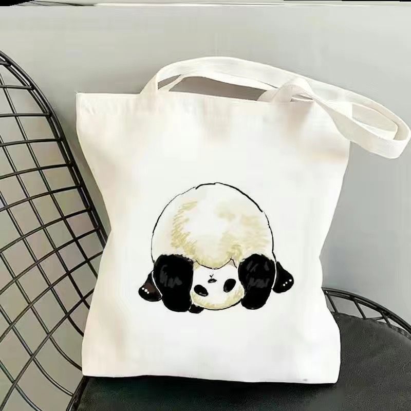 Flora panda caricatura bolsa de lona de hombro nueva bolsa de mano inswind nueva bolsa de mano para viajar estudiantes