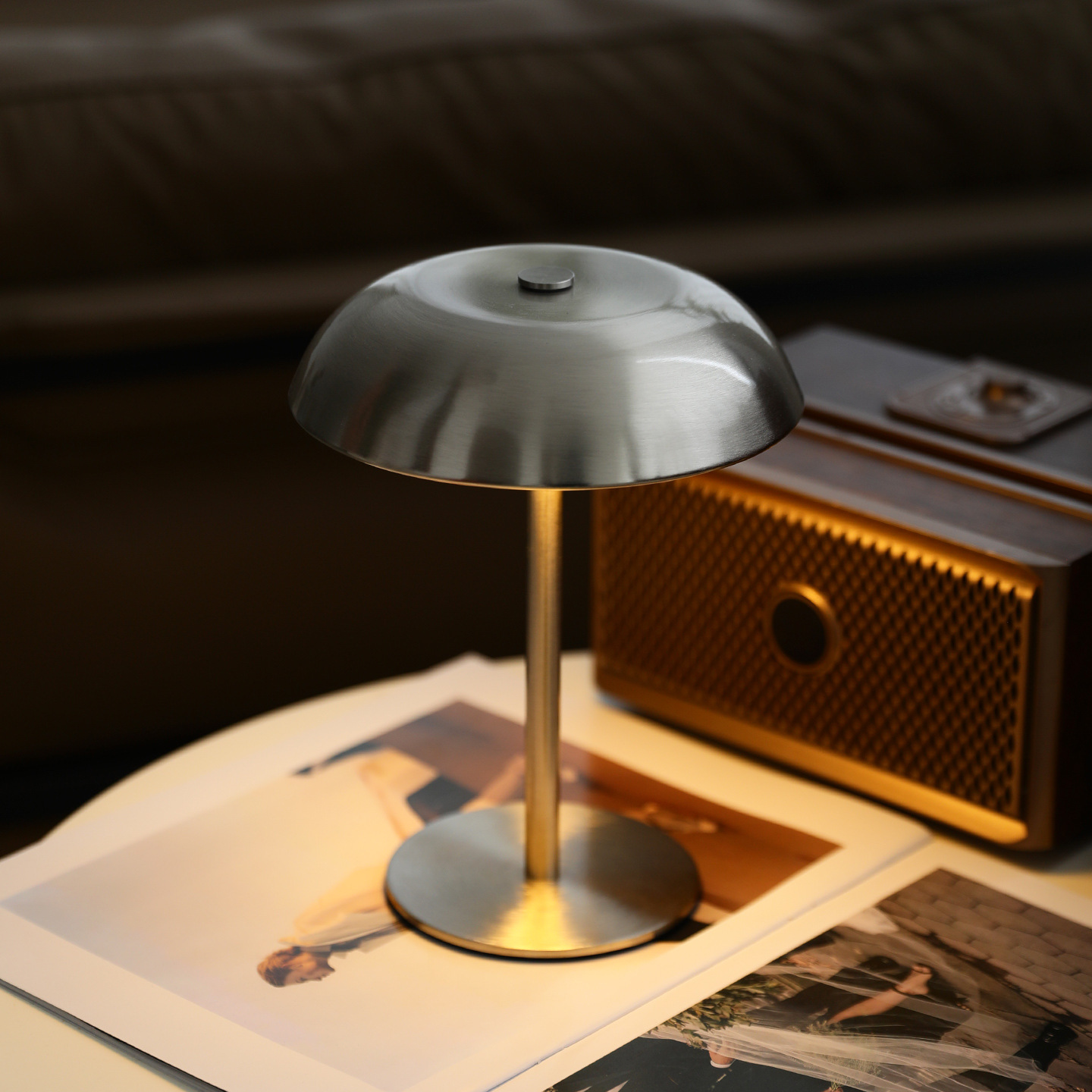 Hongo transfronterizo USB recargable lámpara de mesa cabezal de cama creativo camping luz nocturna restaurante bar divisor coco luz de atmósfera