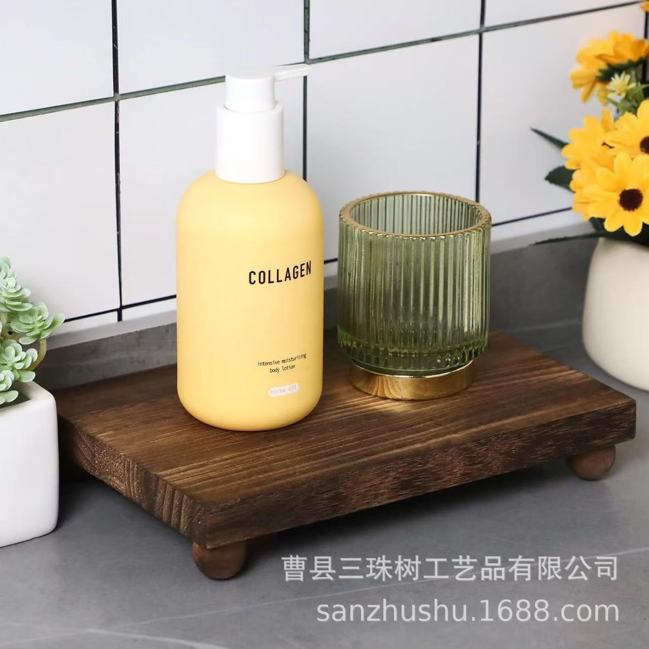 Creative Wooden Small Stool for Home Kitchen and Household Use, Decorative Wooden Stool, Bathroom Wooden Soap Tray Base