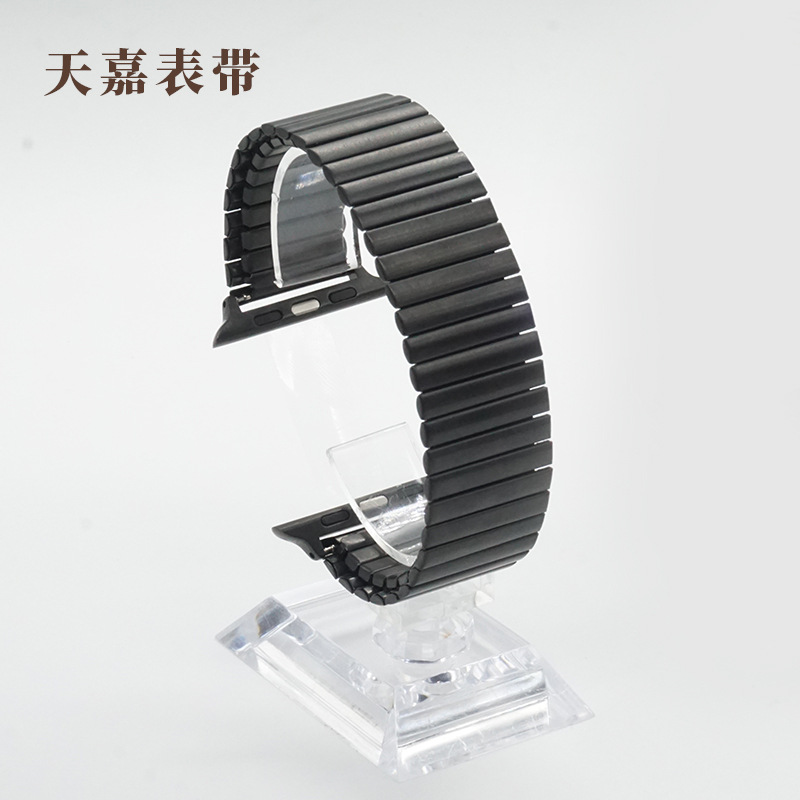 Correa de reloj elástica de acero inoxidable, nuevo estilo, banda elástica con nudo de bambú de una sola perla, banda universal de 22 mm para iWatch