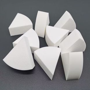 Factory net red puff dry and wet dual-purpose triangular fan-shaped circle six-piece plane hydrophilic non-latex sponge puff