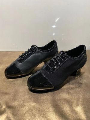 DRHdance  男童拉丁舞鞋儿童舞蹈鞋软底练功鞋中跟恰恰伦巴跳舞鞋|ms