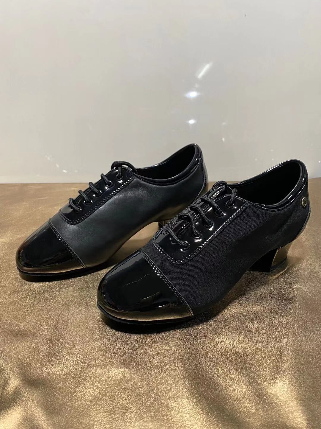 DRHdance  男童拉丁舞鞋儿童舞蹈鞋软底练功鞋中跟恰恰伦巴跳舞鞋|ms