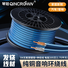 hifi音响喇叭环绕线纯铜镀银205芯双股神经线功放汽车音箱连接线
