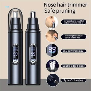 USB Rechargeable Electric Nose Hair Trimmer with Led Nose Hair Trimming