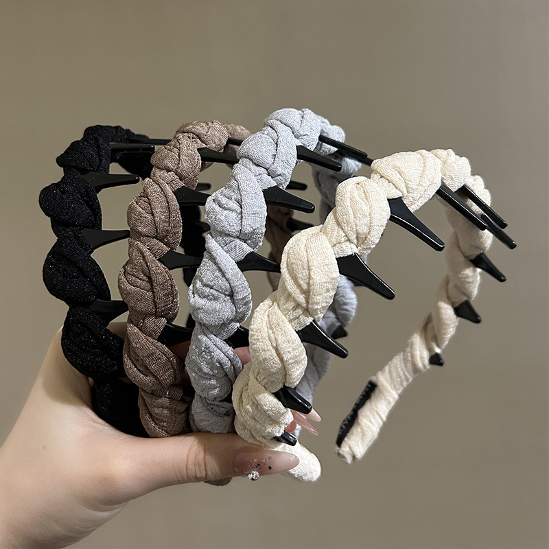 2025 nueva diadema de alta calidad, diadema femenina, horquilla de presión, tocado de paquete de cabello, peine inverso de dientes de viaje, cabeza alta esponjosa