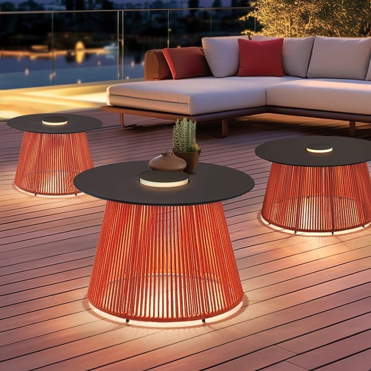 Lámpara de mesa de café lámpara solar al aire libre lámpara de jardín balcón atmósfera lámpara terraza jardín diseño patio decoración lámpara de paisaje