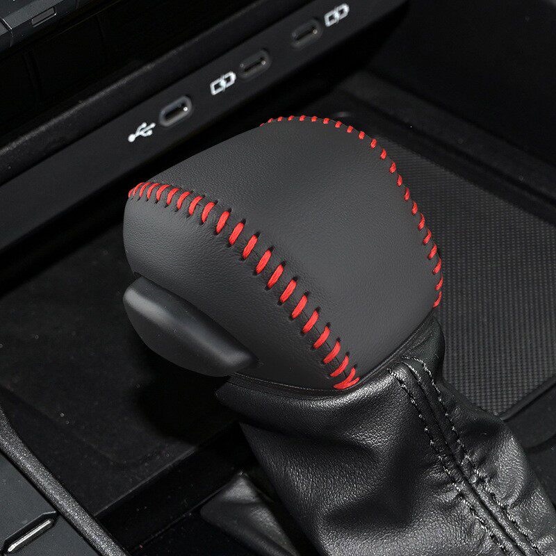 New RAV4 gear shift handle cover, Weilanda gear shift cover, gear shift lever head cover, genuine leather gear shift cover modification