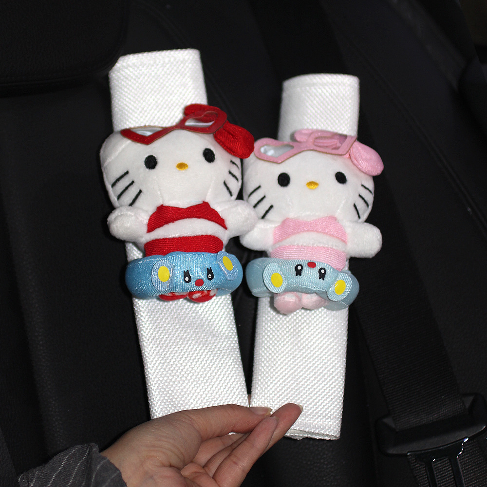 Funda Protectora de Hombro para Cinturón de Seguridad de Peluche Artificial Anti-estrangulamiento para Coche
