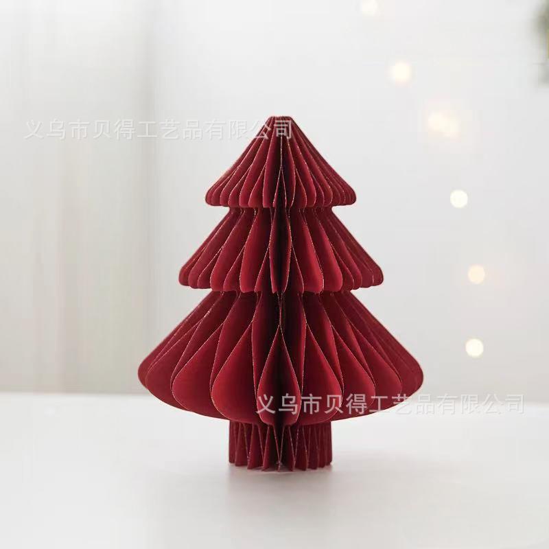 Decoraciones de Navidad, adornos de árbol de Navidad, colgantes de Navidad plegables, adornos de árbol de Navidad, árbol de mesa, árbol de Navidad